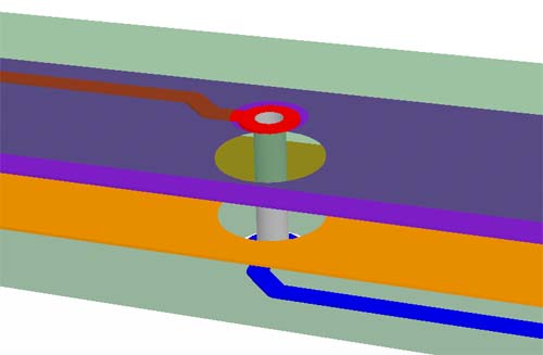 通孔-印刷电路板概念PCB