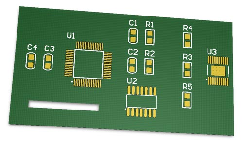 pcb board with a cutout or slot